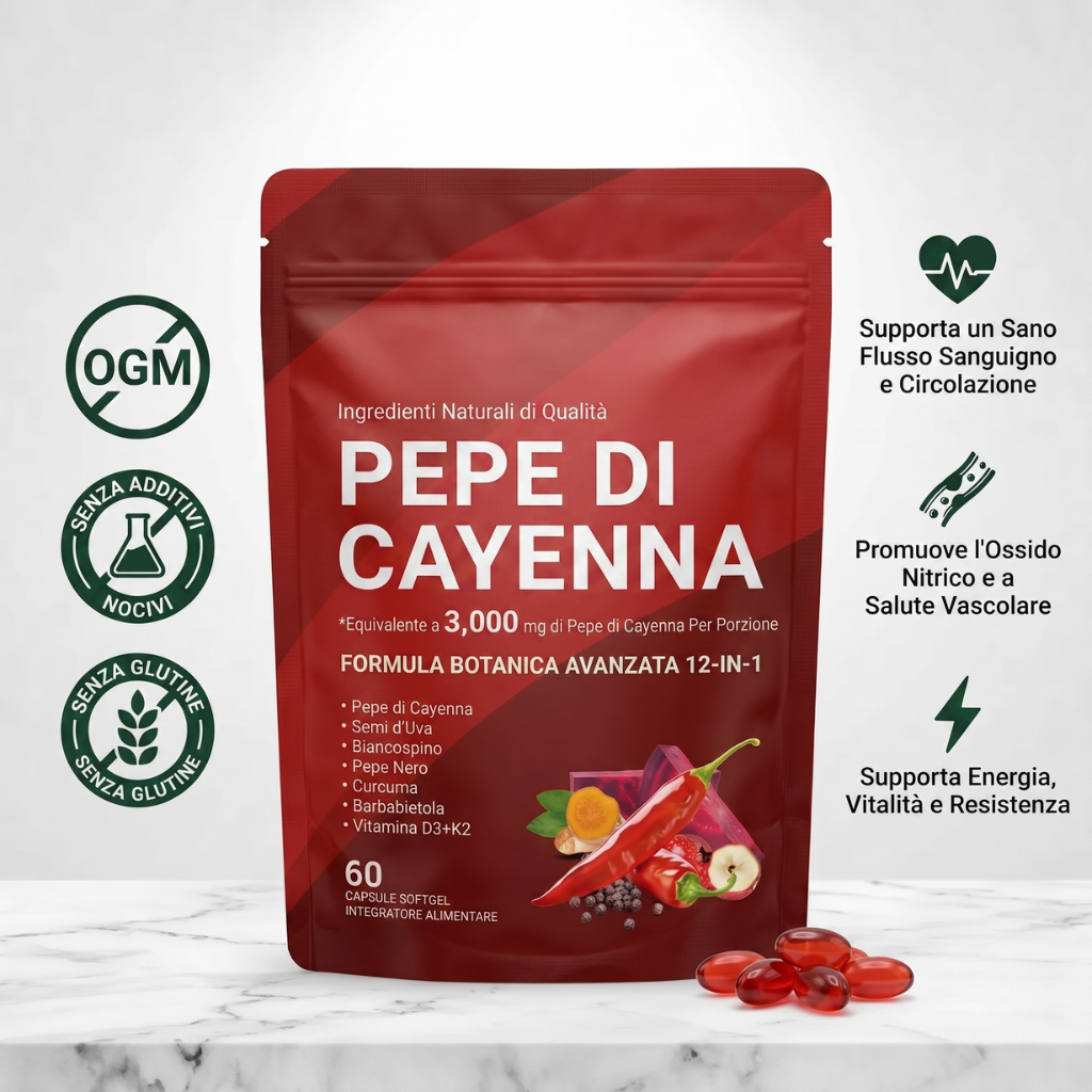 Capsule di gelatina al pepe di cayenna SanCore