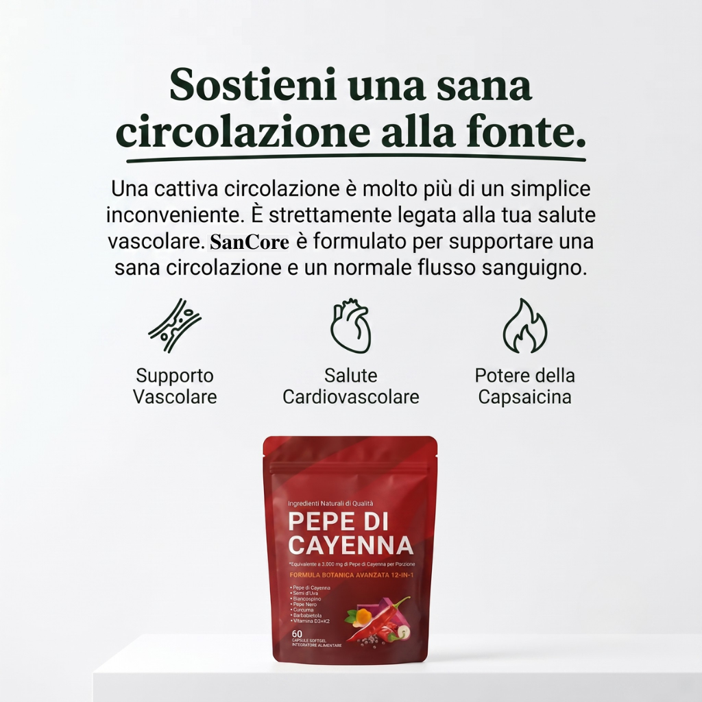 Capsule di gelatina al pepe di cayenna SanCore